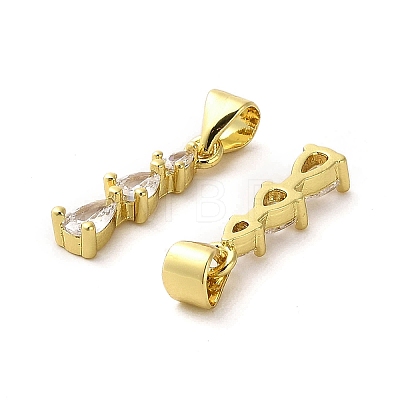 Rack Plating Real 18K Gold Plated Brass Pendants KK-B077-01G-1