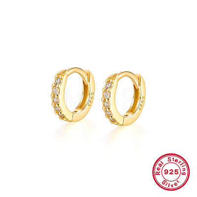925 Silver Zircon Round Hoop Earrings Unisex Geometric Stylish Jewelry KO3739-2-1