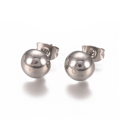 304 Stainless Steel Stud Earrings EJEW-L215-55B-1