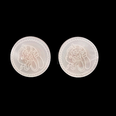 1-Hole Resin Alloy Shank Buttons FIND-B065-03G-09-1