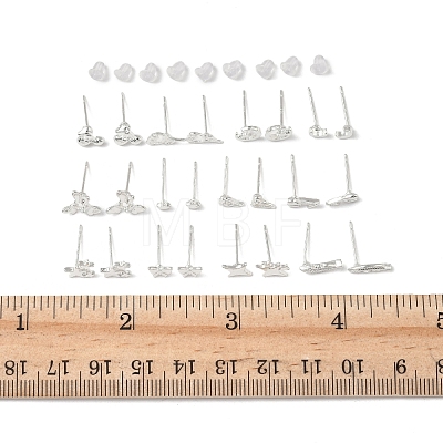 2 Pairs Alloy Stud Earrings for Women EJEW-FS0001-27H-1