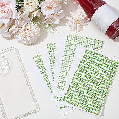 4 Sheets 4 Styles Acrylic Imitation Pearl Stickers Paper Sheets for Craft DIY-SP0002-64C-1