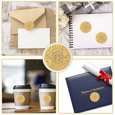 Self Adhesive Gold Foil Embossed Stickers DIY-WH0575-037-1