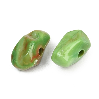 Opaque Acrylic European Beads OACR-G064-10B-1