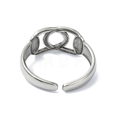 304 Stainless Steel Cuff Rings for Women RJEW-M019-47G-1