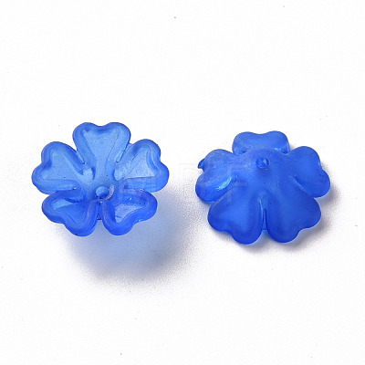 Transparent Frosted Acrylic Bead Caps MACR-S371-04A-751-1