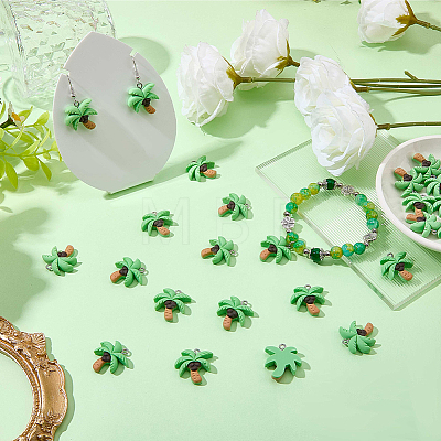30Pcs Opaque Resin Pendants RESI-SC0006-89-1