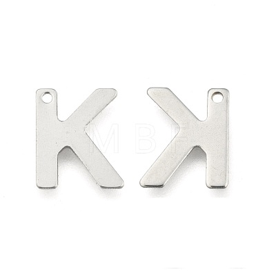 Tarnish Resistant 304 Stainless Steel Letter Charms STAS-O072-K-1