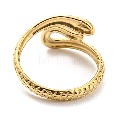 304 Stainless Steel Open Cuff Ring for Women RJEW-C016-01G-1