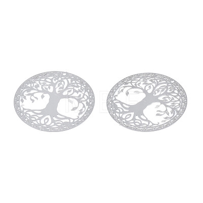 Non-Tarnish 201 Stainless Steel Filigree Pendants STAS-S118-060-1