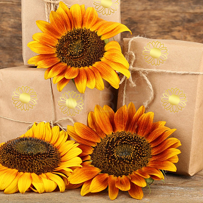 Gold Foil Self-adhesive Stickers DIY-WH20001-13E-1