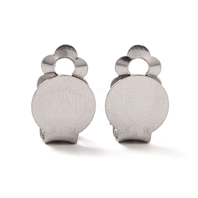 316 Stainless Steel Clip-on Earring Findings STAS-I187-04A-P-1