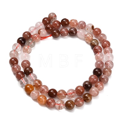 Natural Red Rutilated Quartz Beads Strands G-G300-A02-6mm-1