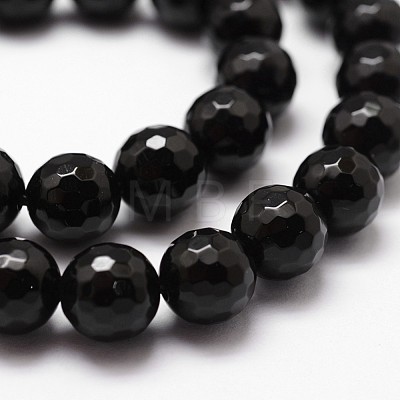 Natural Black Onyx Beads Strands G-D840-22-10mm-1