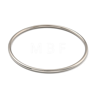 Non-Tarnish 7Pcs Vacuum Plating 202 Stainless Steel Plain Ring Bangle Sets BJEW-M317-16A-P-1