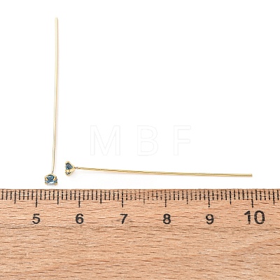 Brass Micro Pave Cubic Zirconia Stud Earring Findings CU-CBA4618-01G-06-1