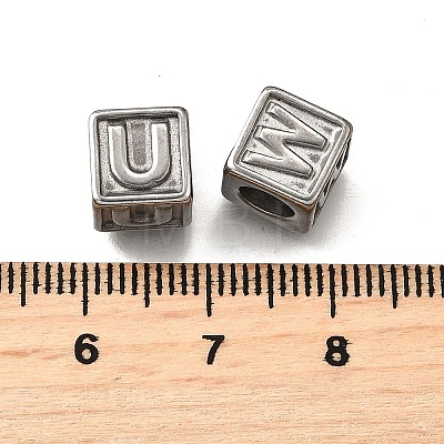 26Pcs 26 Styles 304 Stainless Steel Cube Beads STAS-V009-01P-1