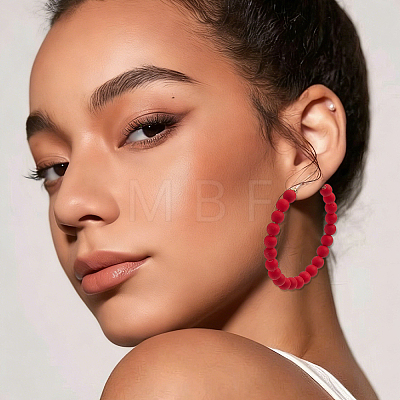 9 Pairs 9 Colors Acrylic Hoop Earrings EJEW-DC0001-52-1