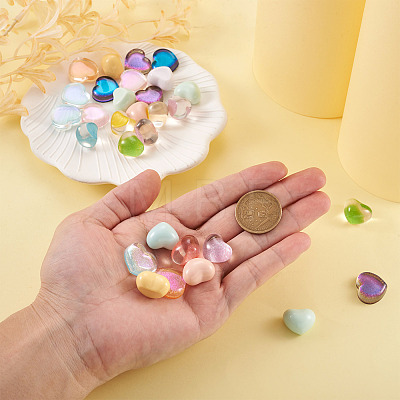 Craftdady 60Pcs 15 Style Transparent and Opaque Resin Cabochons CRES-CD0001-06-1