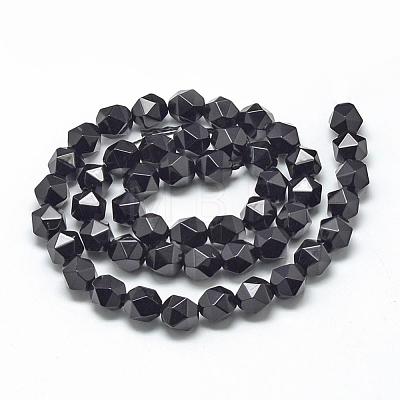 Natural Black Onyx Beads Strands G-R448-6mm-10-1