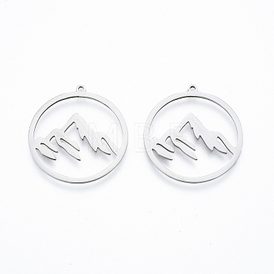 Non-Tarnish 304 Stainless Steel Pendants A-STAS-N090-LA911-1-1