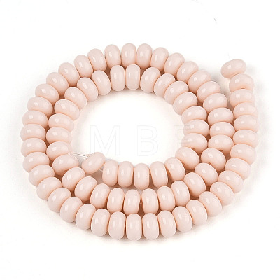 Opaque Spray Painted Glass Beads GLAA-ZX008-8mm-18H-1