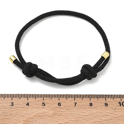 Adjustable Nylon Round Milan Cord Slider Bracelet Making FB-H001-01G-15-1