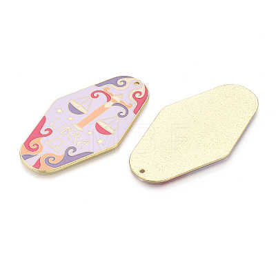 Rack Plating Alloy and Enamel Big Pendants ENAM-T021-29I-1