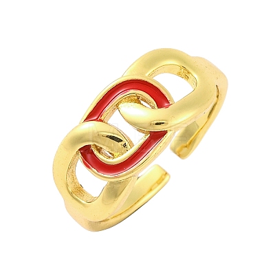 Brass Open Cuff Rings RJEW-U009-21G-1