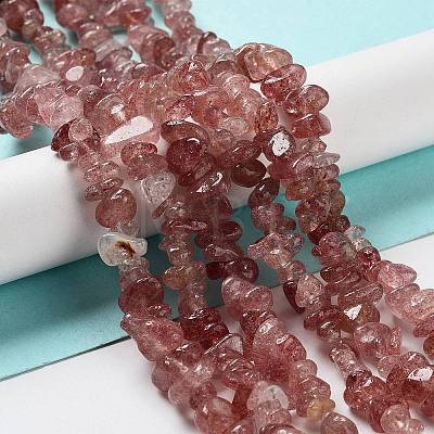 Natural Strawberry Quartz Beads Strands X-G-M205-94-1