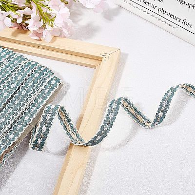 Embroidery Polyester Lace Trim OCOR-WH0033-03A-1