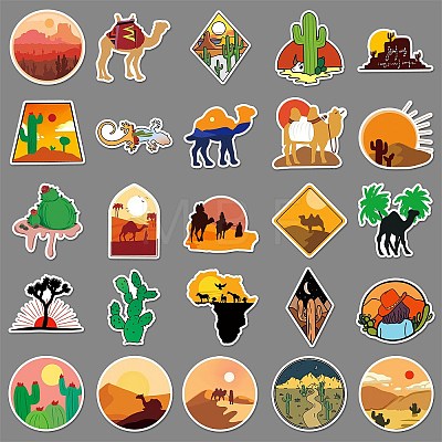 50Pcs Desert PET Waterproof Stickers PW-WG5D20E-01-1