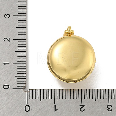 Brass Cubic Zirconia Locket Pendants X-KK-N254-93D-G-1