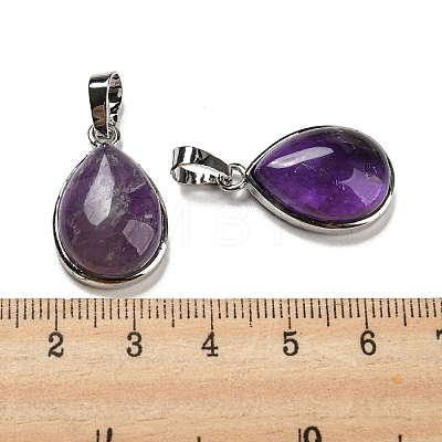Natural Amethyst Pendants G-I358-B19-1