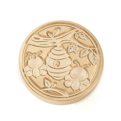 Animal Insect Theme Golden Plated Wax Seal Brass Stamp Head STAM-K001-03G-06-1