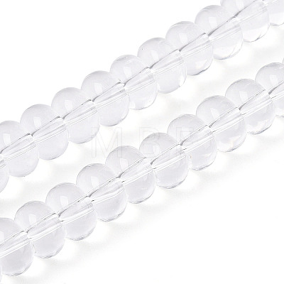 Transparent Glass Beads Strands GLAA-ZX008-8mm-19A-1