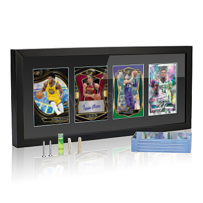 Wood Wall-Mounted Trading Card Display Cases AJEW-WH0912-19-1