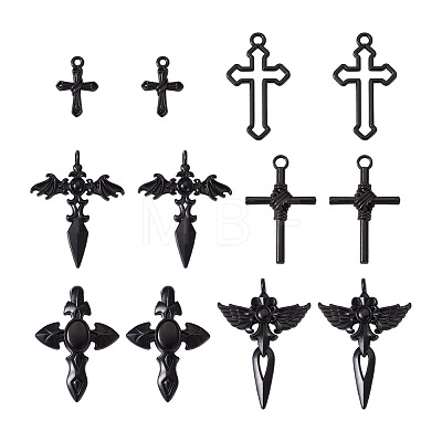 Spritewelry 30Pcs 6 Style Zinc Alloy Pendants FIND-SW0001-20-1