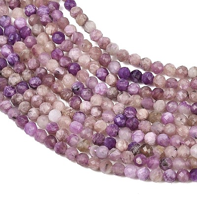 Natural Charoite Beads Strands G-B175-D15-3mm-1