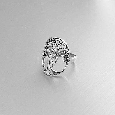 Tree of Life Brass Finger Rings FIND-PW0020-05AS-1