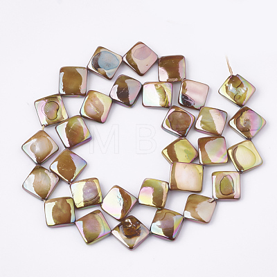 AB Color Natural Freshwater Shell Beads Strands X-SHEL-S274-36-1
