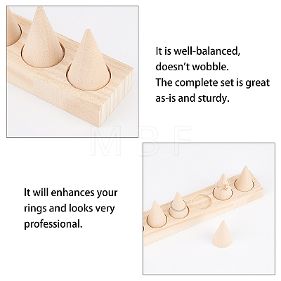 Wood Finger Ring Stand RDIS-WH0009-005A-1