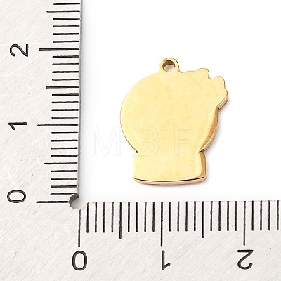 Christmas 304 Stainless Steel Enamel Pendants STAS-B112-02G-01-1