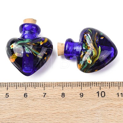 Handmade Lampwork Perfume Bottle Pendants LAMP-H072-02D-1