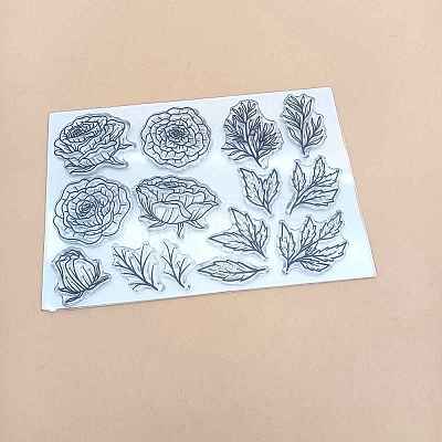 Flower & Leaf Silicone Stamps PW-WG23805-01-1