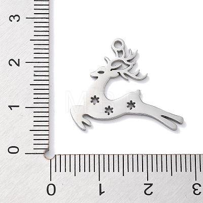 Christmas Theme Anti-Tarnish 304 Stainless Steel Pendants STAS-R003-04P-06-1