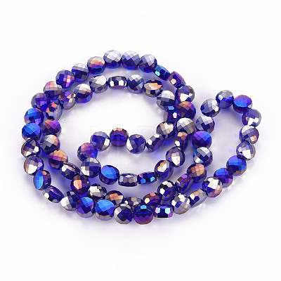 Transparent Electroplate Glass Beads Strands EGLA-N007-002-A05-1