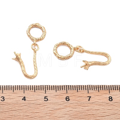 Brass Hook and S-Hook Clasps KK-B125-03G-1