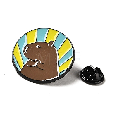 Cartoon Bank Beaver Enamel Pins JEWB-Z014-02A-EB-1