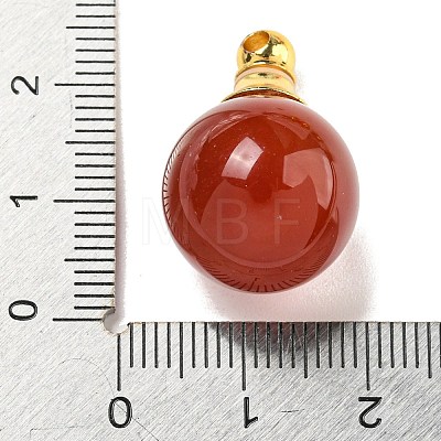 Natural Dyed & Heated Carnelian Perfume Bottle Pendants G-K338-22G-13-1